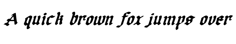 Preview of Uberh?lme Italic Italic font