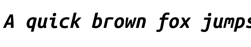 Preview of Ubuntu Mono Bold Italic font