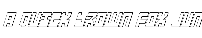 Preview of UFO Hunte 3D Italic Italic font