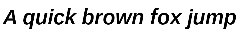 Preview of UnB Pro Bold Italic font