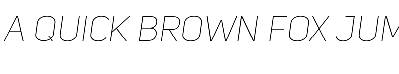 Preview of Uni Sans Demo Thin Italic CAPS font