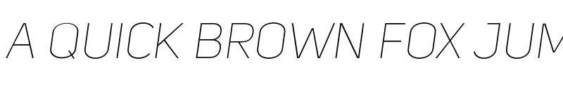 Preview of Uni Sans Thin Italic CAPS font