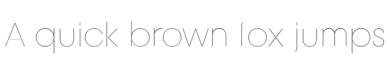 Preview of Unigeo128 Trial Extralight font