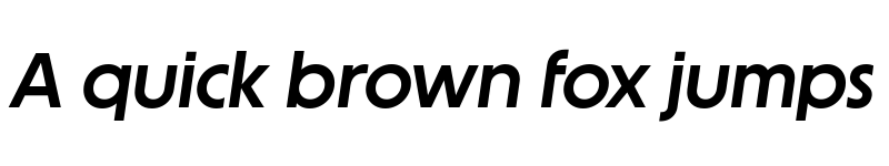 Preview of Unigeo64 Trial Semibold Italic font