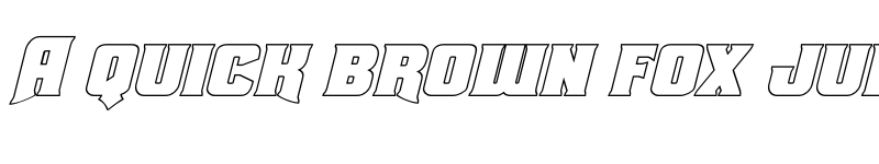 Preview of Union Gray Outline Italic Outline Italic font