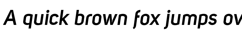 Preview of UniSansW01-SemiboldItalic Regular font