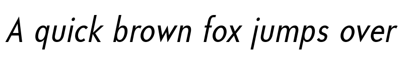 Preview of Universalis ADF Std Cond Italic font