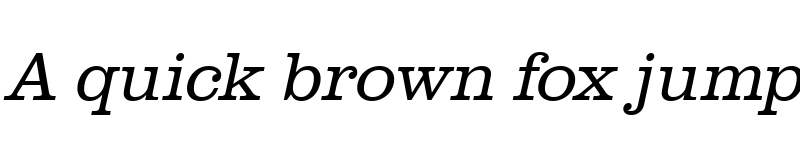 Preview of URWClarendonTLig Oblique font