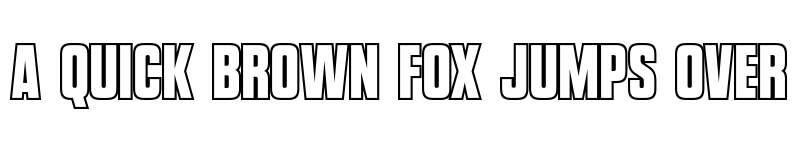 Preview of Vanchrome Outline font