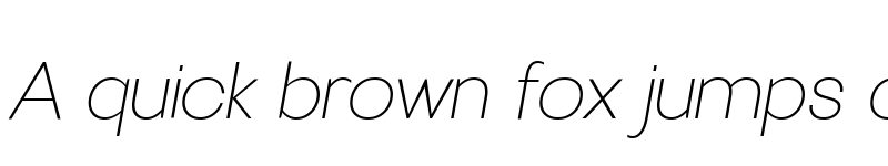 Preview of Villeray Thin Italic font