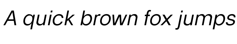 Preview of Vinron Oblique font