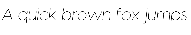 Preview of Visby Thin Italic font