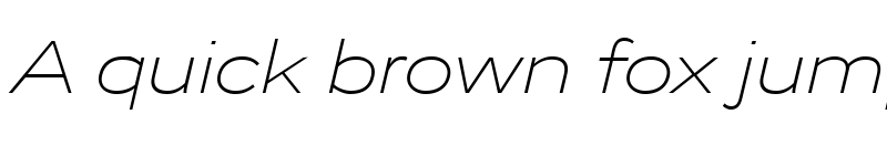 Preview of Vito Wide ExtraLight Italic font