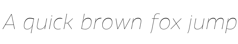 Preview of Vocal Thin Italic font