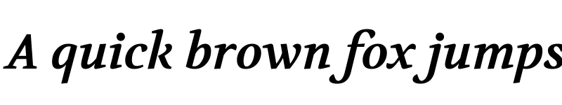 Preview of Volkhov Bold Italic font