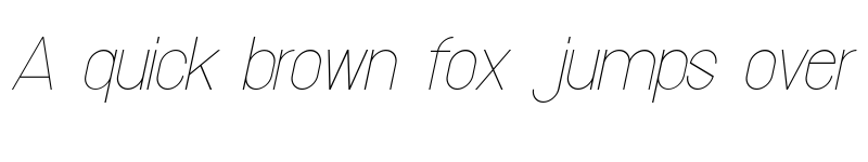 Preview of Volpedo Thin Italic Italic font