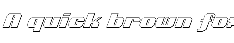 Preview of Voortrekker 3D Italic Italic font