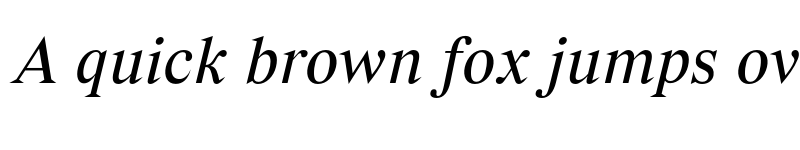 Preview of Vremena Book Italic font