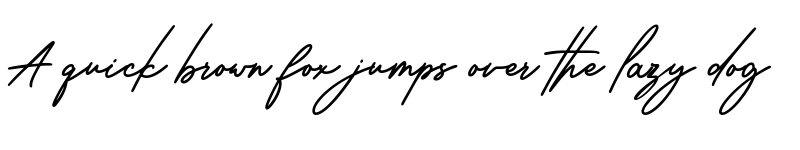 Preview of Wantsignature Regular font