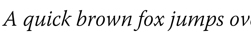 Preview of Warnock Pro Light Italic font