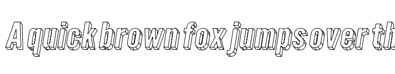 Preview of Warsaw Gothic Ext3DObl font