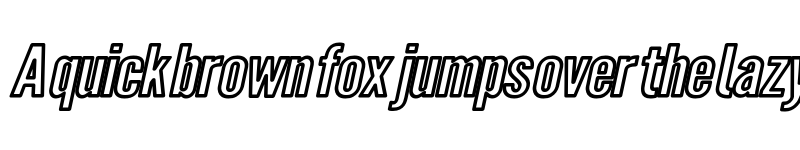 Preview of Warsaw Gothic ExtOuLnObl font