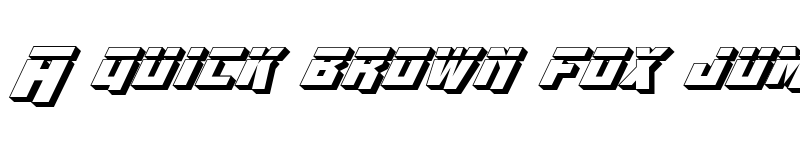 Preview of Whiskey Bravo Victor Laser3D Laser3D font