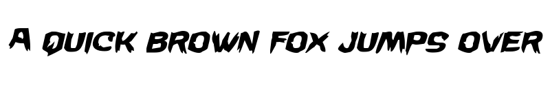 Preview of Wicker Man Staggered Italic Italic font