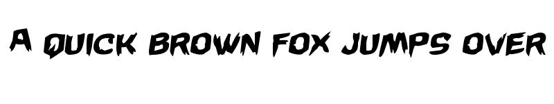 Preview of Wicker Man Staggered Rotalic Italic font