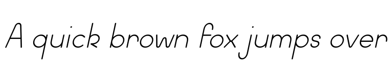 Preview of Wida Round Light Demo Italic font