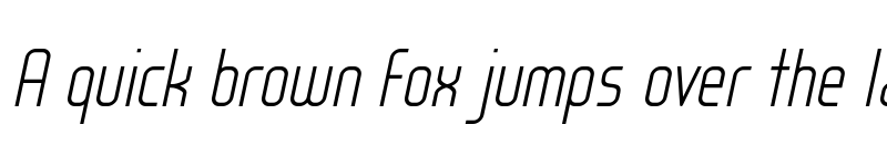 Preview of WOX~Modelist Light Italic Demo Regular font