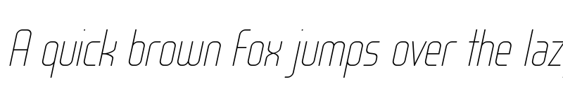 Preview of WOX~Modelist Thin Italic Demo Regular font