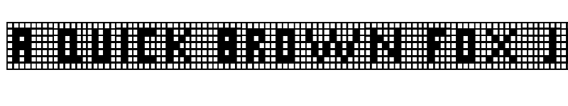 Preview of X-Grid Regular font