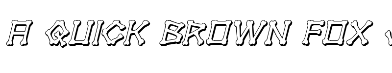 Preview of xBONES 3D Italic Italic font