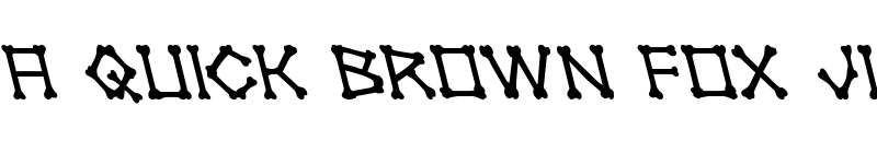 Preview of xBONES Leftalic Italic font