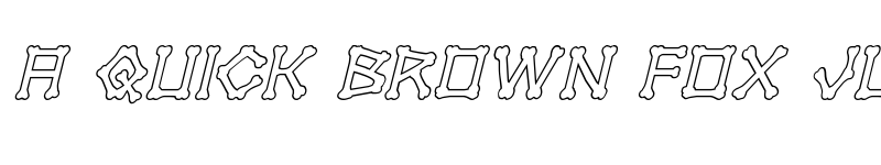 Preview of xBONES Outline Italic Outline Italic font