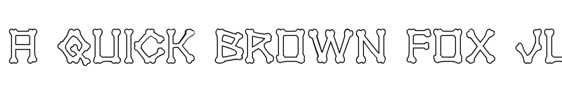 Preview of xBONES Outline Outline font