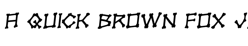 Preview of xBONES Rotalic Italic font