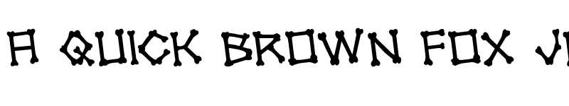 Preview of xBONES Rotated Regular font