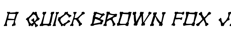 Preview of xBONES Rough Italic Italic font