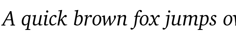 Preview of XCharter Italic font