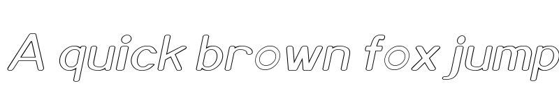 Preview of Xero Hollow Italic font