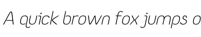 Preview of Yaahowu Light Italic Italic font