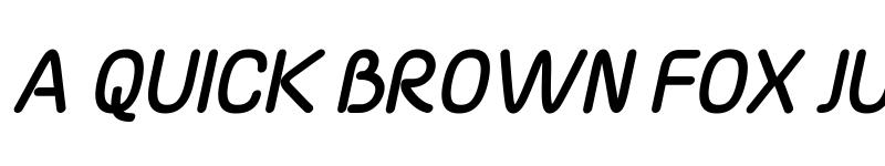 Preview of Yaahowu Thick Italic Italic font