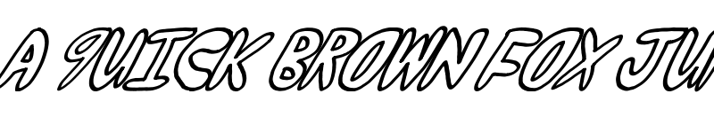 Preview of yumernub slanty Regular font