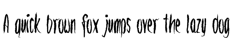 Preview of zai Brushy Freshy Regular font