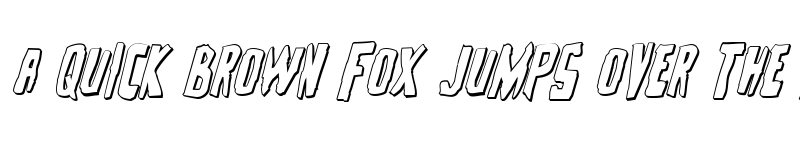 Preview of Zakenstein 3D Italic Italic font