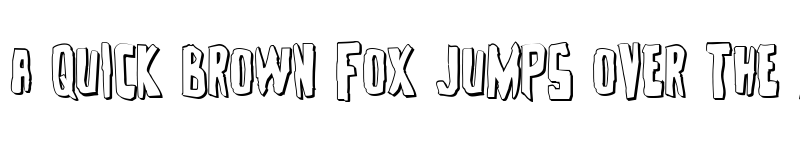 Preview of Zakenstein 3D Regular font