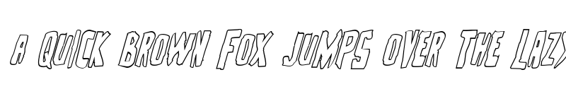 Preview of Zakenstein Outline Italic Italic font