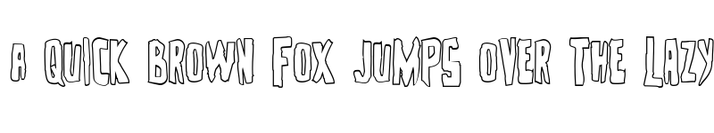 Preview of Zakenstein Outline Regular font